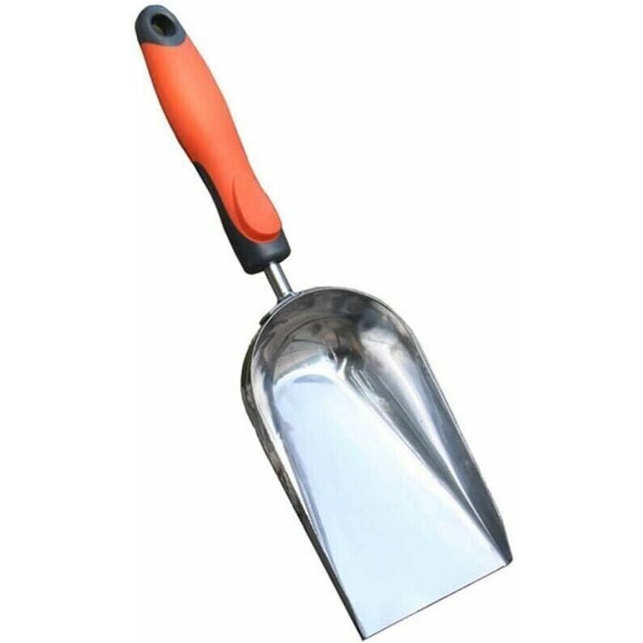 Spatula din otel inoxidabil, 36 cm, argintie, pentru gheata, orez, bomboane