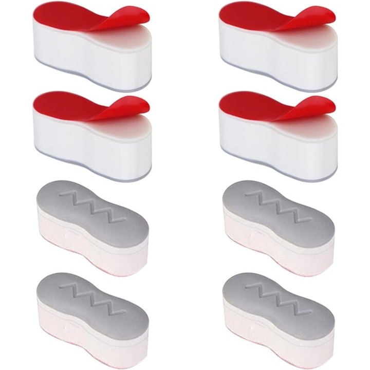 Set de 8 bucati opritoare pentru capac de toaleta, protectie, autoadeziv, rezistent, multicolor