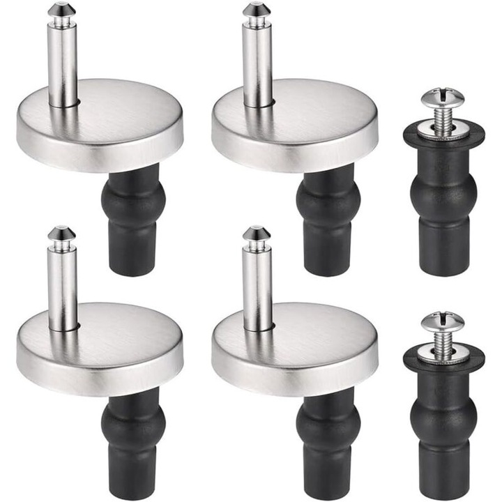 Set accesorii fixare capac toaleta, 6 piese, montare rapida, compatibilitate universala, durabilitate ridicata