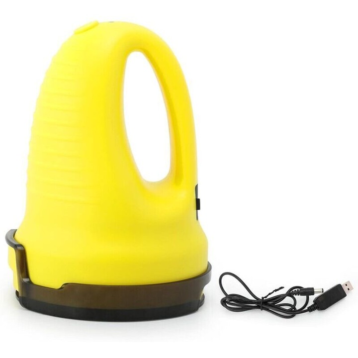 De-icer portabil USB, pentru indepartarea ghetii si zapezii de pe parbrize si geamuri auto, galben, set 1 item
