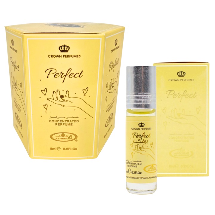 Комплект от 6 парфюма на маслена основа PERFECT 6 ml, флорални, сладки, за жени, Al-Rehab