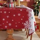 Fete de masa Craciun, design fulgi de zapada, 150x218cm, multicolor, set 1 bucata