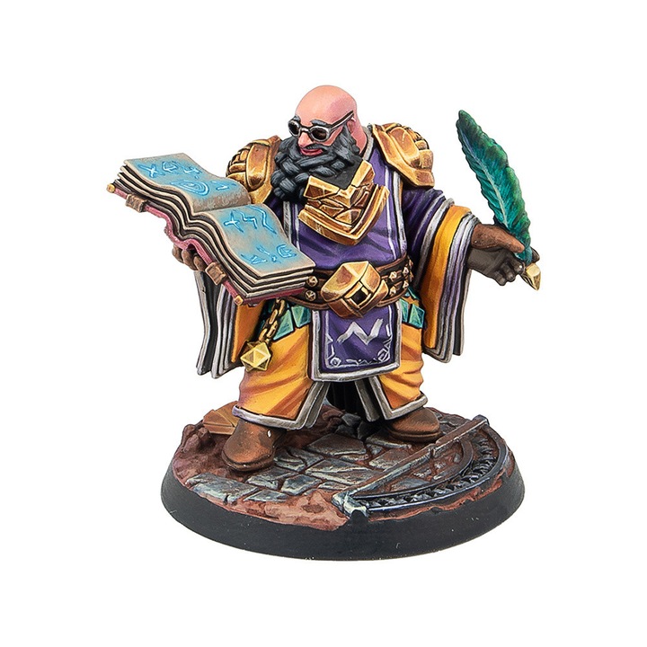 Warcrow játékkiegészítő, Mounthaven War Augur előrendelői exkluzív kiadás, Corvus Belli, összeszerelhető modell, szürke