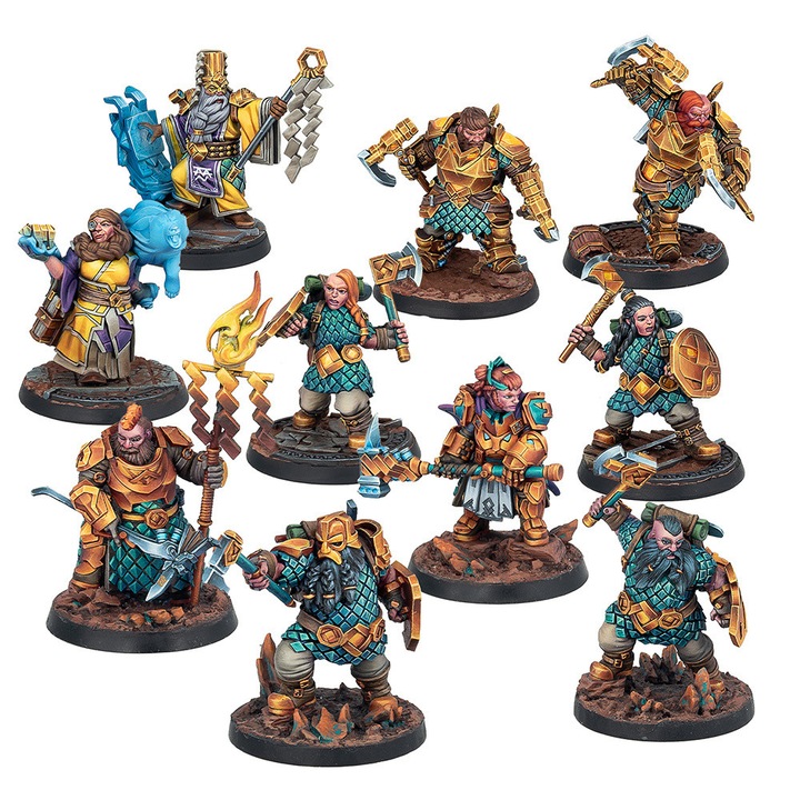 Warcrow játékkiegészítő, Mounthaven Action Pack, Corvus Belli, 10 összeszerelhető modell, szürke