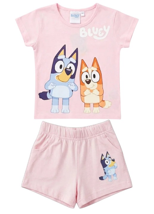 Compleu copii, Bluey, 2 piese, Roz