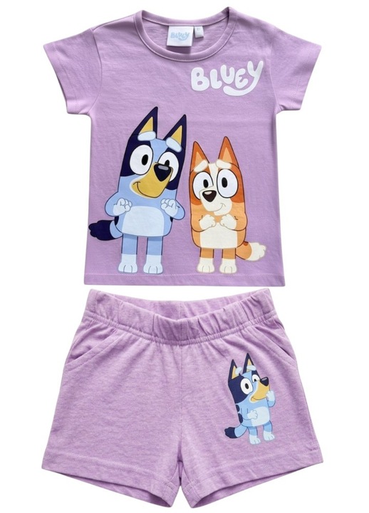 Compleu copii Bluey, 2 piese, bumbac, mov, 6 ani, 116 CM