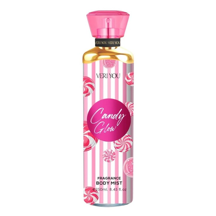 Parfum Body Mist Veri You Candy Glow, 250ml, dulce, fresh