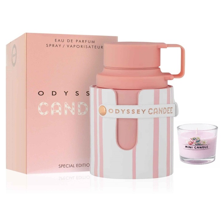 Apa de Parfum Armaf Odyssey Candee Special Edition, 100 ml, cu Lumanare parfumata, pentru femei