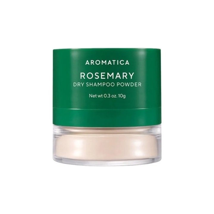 Șampon uscat pudră, Aromatica, cu extract de rozmarin, 10 gr, pentru par fragil și gras