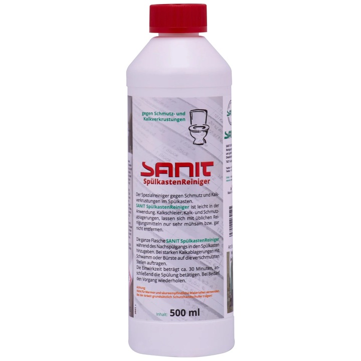 Solutie curatare rezervor WC Sanit, 500 ml, anticalcar, parfum proaspat