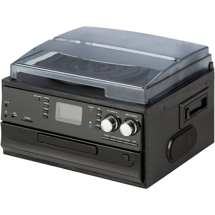 Sistem stereo retro Auna Oakland DAB, Bluetooth, DAB+/FM, 33x45x78rpm, 32, 5x21, 5x30cm