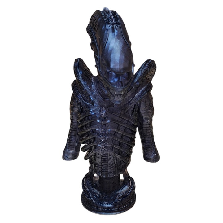 Figurina Alien Xenomorph V2, rasina, negru translucid 17 cm