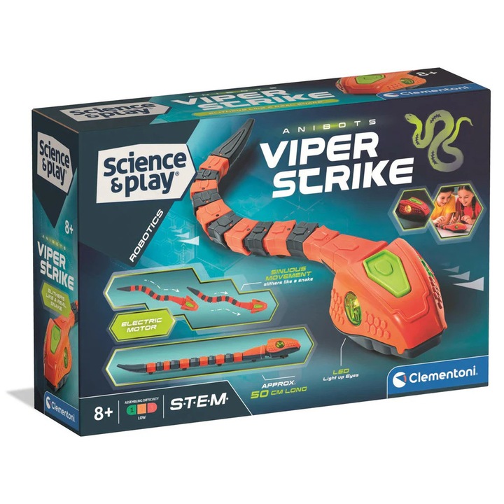 Építőkészlet, Clementoni, Robot Viper Strike, műanyag, Olaszország