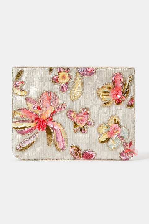Accessorize London, Geanta plic cu paiete, Multicolor