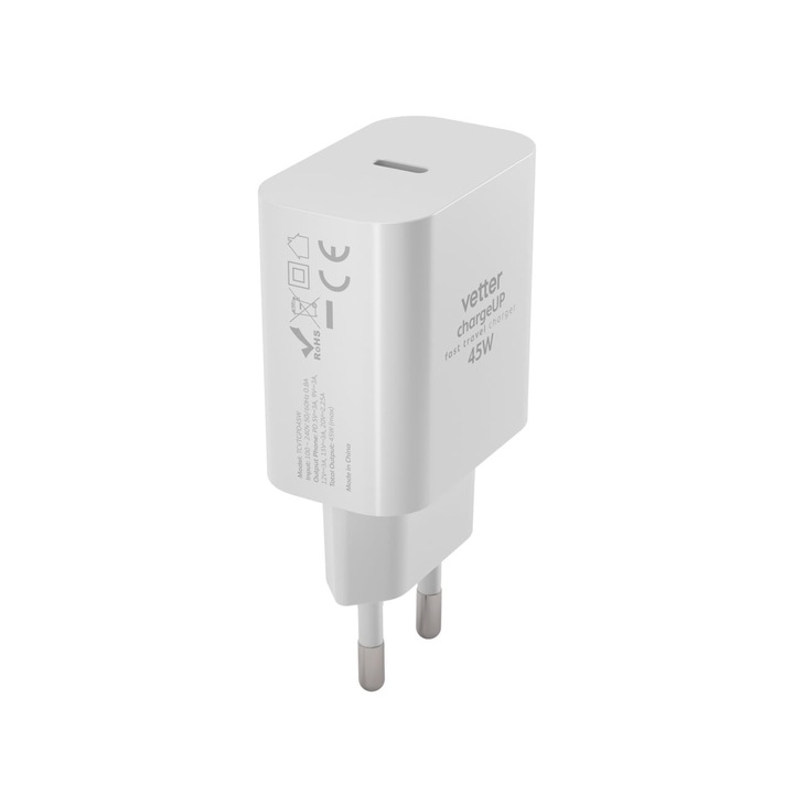 Vetter chargeUP fali töltő, PD és PPS, 45W