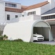 Carport, Outsunny, Otel galvanizat, PE,360 x 720 x 270 cm, Alb Crem