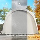 Carport, Outsunny, Otel galvanizat, PE,360 x 720 x 270 cm, Alb Crem
