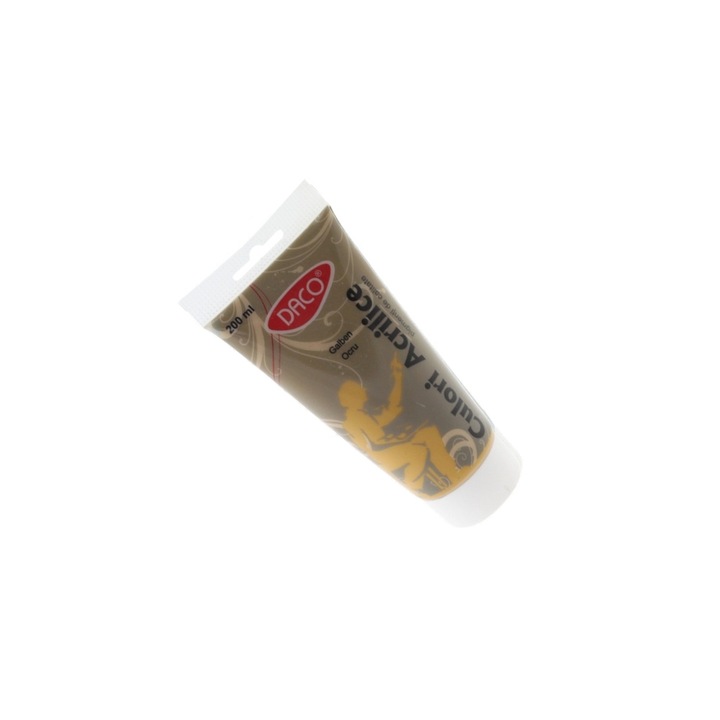 Culori Acrilice, Galben Ocru, 200 ml, Pigment Intens pentru Pictura DACO sku11
