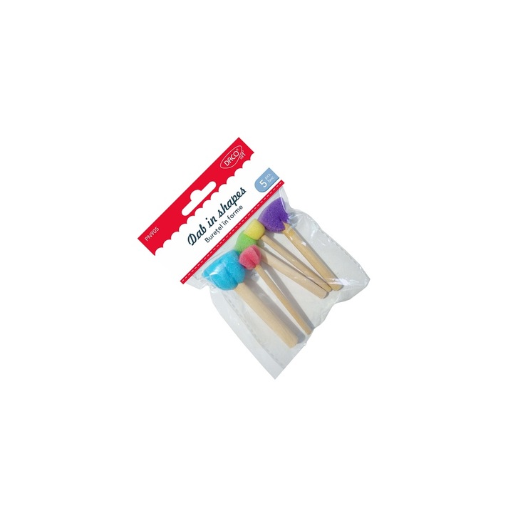 Set 5 Pensule Buretel cu Forme Decorative, Multicolor DACO sku11
