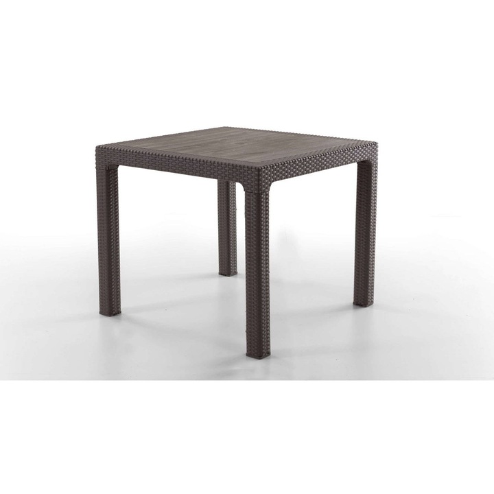 Masa terasa/gradina, Maro, 90x90x77 cm, plastic, aspect ratan