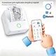 Мини преносим принтер, Bluetooth, приложение за телефон, съвместим с IOS/Android, термичен, без тонер, вградена батерия, 5 самозалепващи ролки + 5 обикновени ролки включени, AZFAMZOP®, Бял