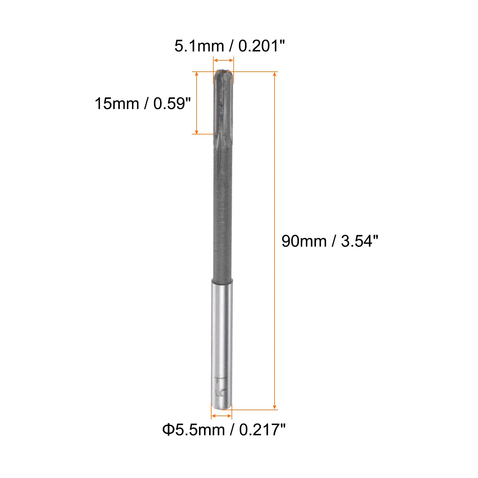 Cutter Lama 5.1mm H7, Carbid, Fluturi Drepte, Rășină pentru Frezare ...