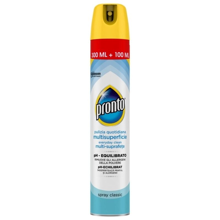 Bútorápoló spray, PRONTO, Többfelületre, 400 ml