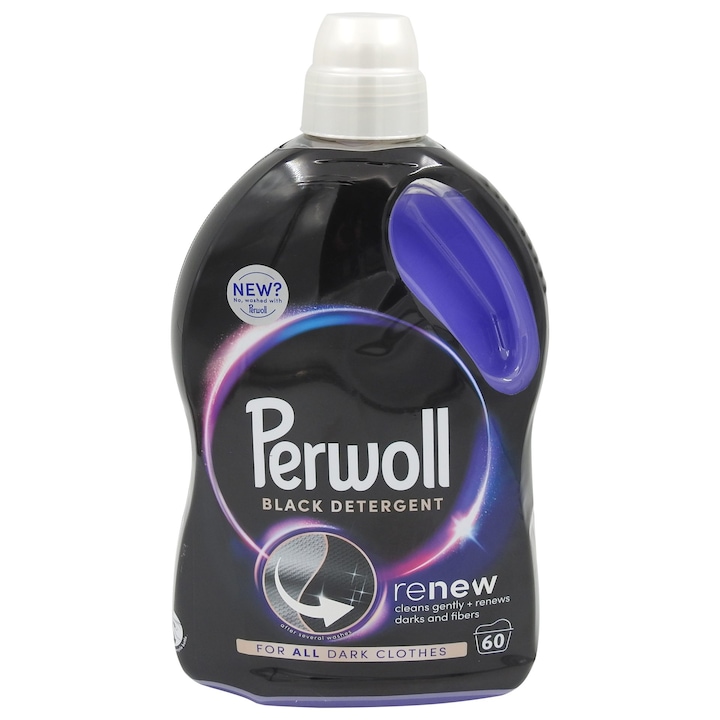 Folyékony mosószer, PERWOLL, Black, 3 L, 60 mosás