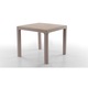 Set Masa terasa/gradina cu 4 scaune Bambu, Crem/Cappucino, 90x90x77 cm, plastic, aspect ratan
