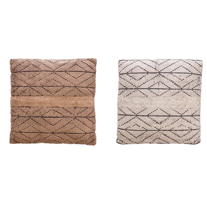 Set 2 perne decorative bumbac multicolor Peres 60 x 60 cm