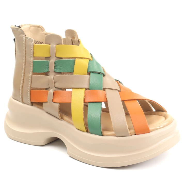 Ghete dama vara piele naturala 3OLY80009D 15 N-multicolor-38