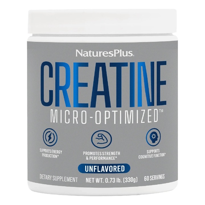 Kreatin por, Nature's Plus, 330 g, férfiaknak, energia