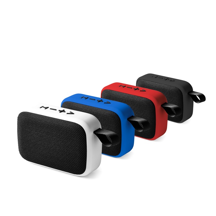 Difuzor wireless DeltaShop, Negru, Bluetooth 3.0, 3W, cu baterie reincarcabila