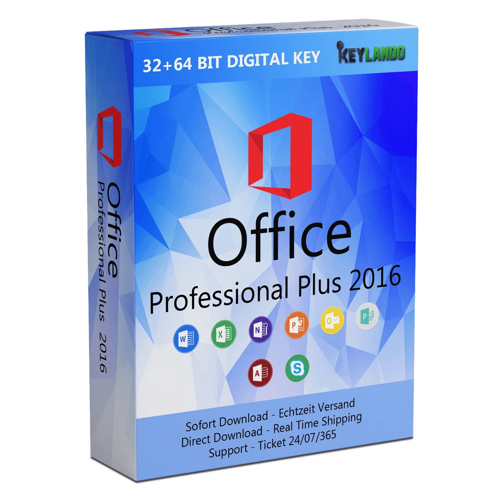 Office2016 Upload Program Software Office Microsoft Office 2016 Pro Plus, USB, 64-bit, set ...