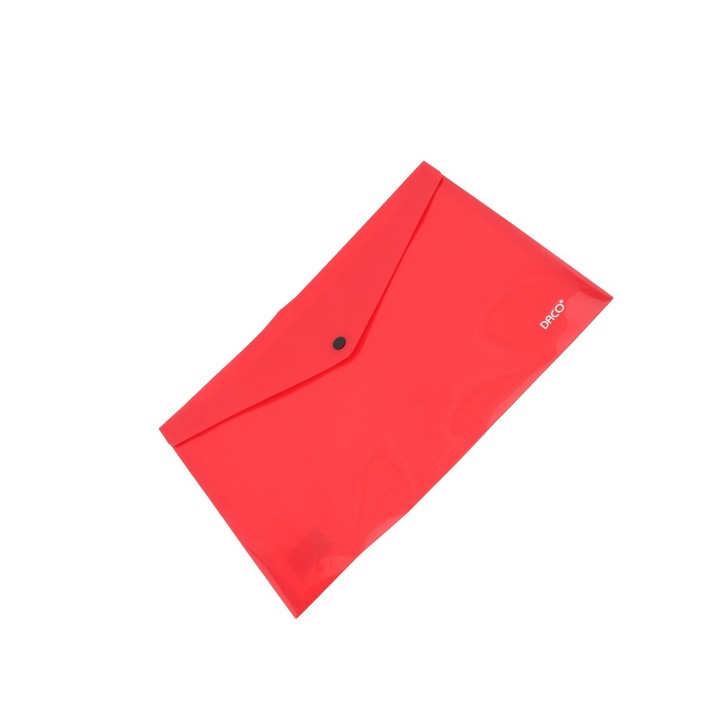Mapa Plic A5, din Plastic, cu Capsa, Rosu DACO sku11