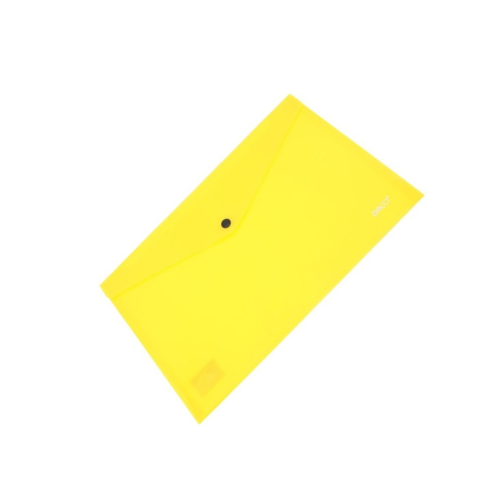 Mapa plic A4, din plastic, cu capsa, Culoare Galben DACO sku11