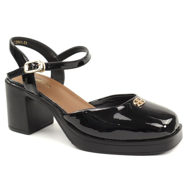 Pantofi dama piele naturala 3533 7, Negru