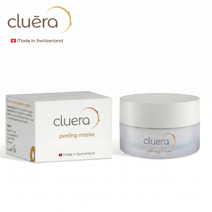Clean Care Cluera hámlasztó maszk, Made in Switzerland, Safe Scrub technológia, Pentavitin, mélyen hidratáló és gyengéd hámlasztó