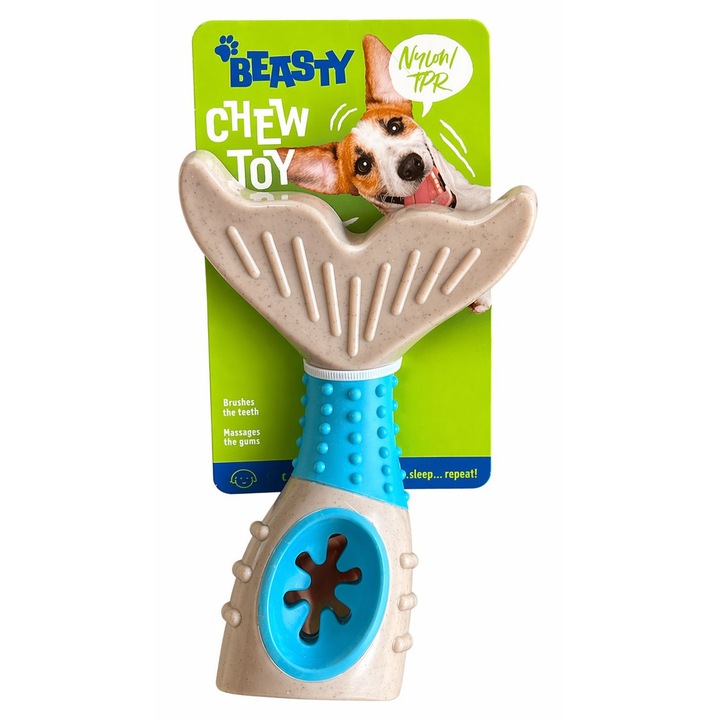 BEASTY kutyajáték, fogtisztító, tartós, műanyag, jutalomfalat-tartó rekesszel