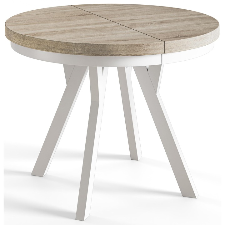 Masa Extensibila Reglabila, Alpi Meble, Evo, 90-190 cm, Stejar sonoma, Masa Bucatarie, Masa Bucatarie Extensibila