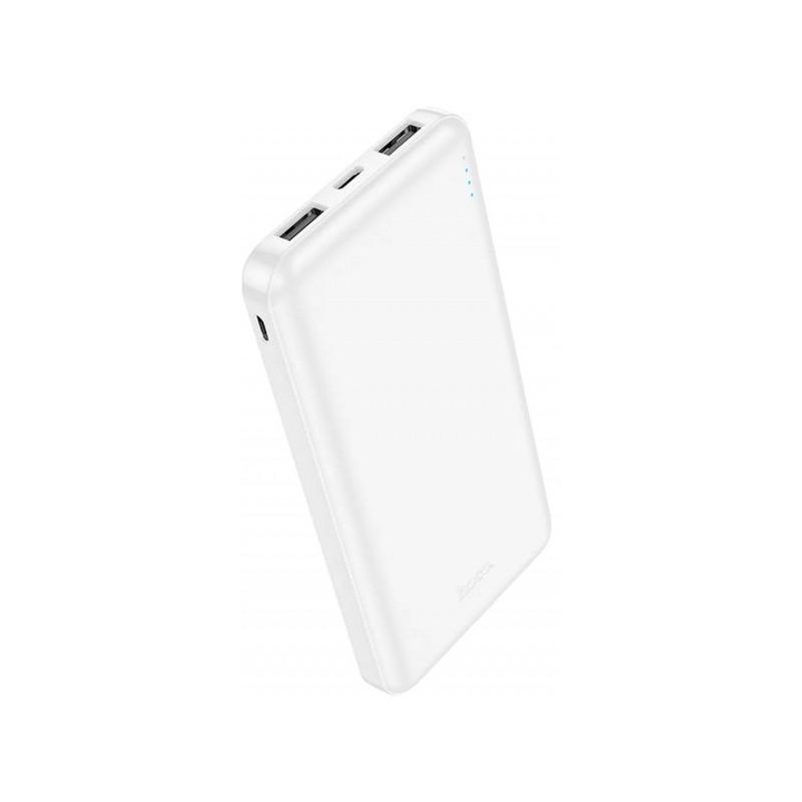 Baterie Externa HOCO J100 10000mAh 10W 2 x USB-A Alba