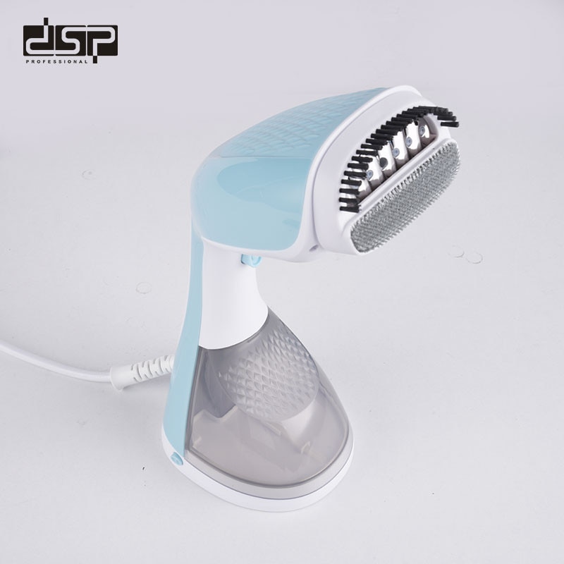 Aparat de calcat vertical cu abur DSP KD1079, 1400 W, rezervor detasabil 220 ml, abur 10-20 g/min, fier calcat cu incalzire in 30 secunde, 2 nivele abur, accesoriu scame, protectie supraincalzire, design compact si usor pentru calcare rapida, Alb/Albastru