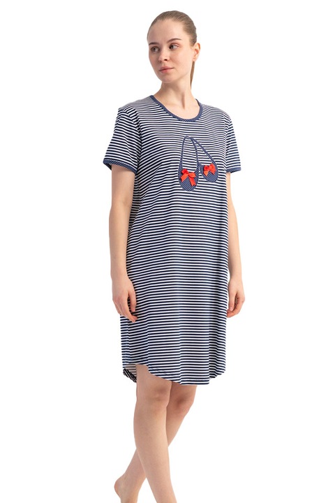 Vienetta női hálóing, Navy Stripes Ballet