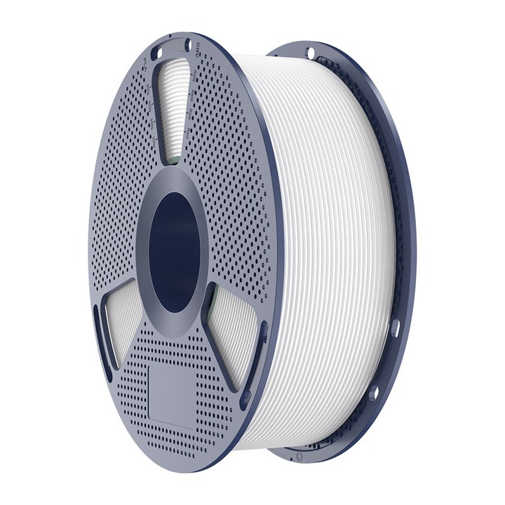Filament pentru imprimanta 3D Sunlu PLA Plus Diametru 1.75mm, 1kg, Alb