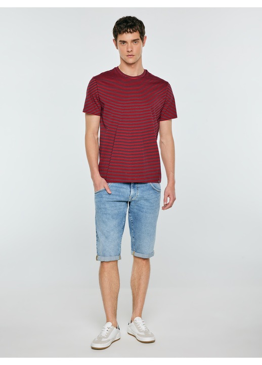 Tricou barbatesc, Big Star, dungi, rosu, tricot