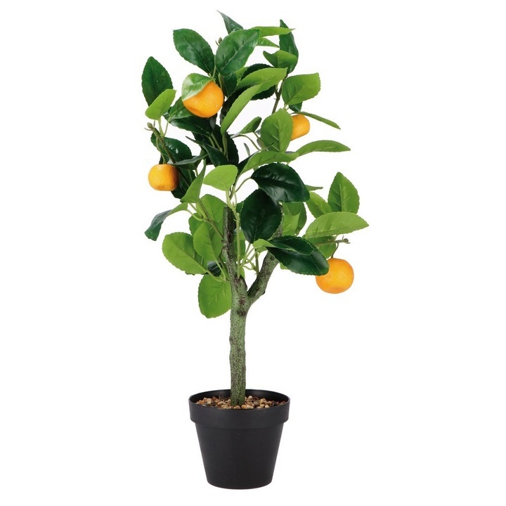 Mandarin artificial in ghiveci 12 x 50 cm