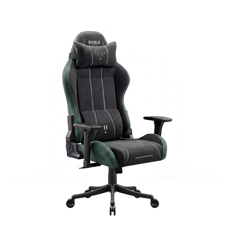 Diablo Chairs X-One 2.0 gamer fotel, fekete-zöld, kicsi