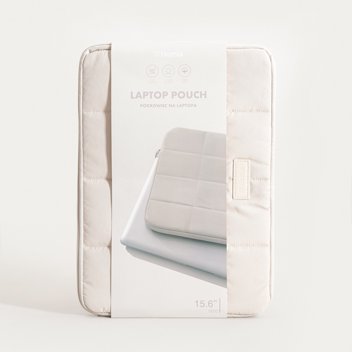 Etui pentru laptop, BELARI, bej, 36,5x2,5x26,5 cm, material din poliester