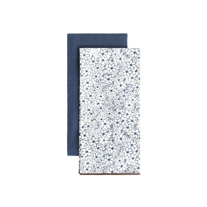 Set prosoape de bucatarie SALADO, bumbac, flori, 45x65cm