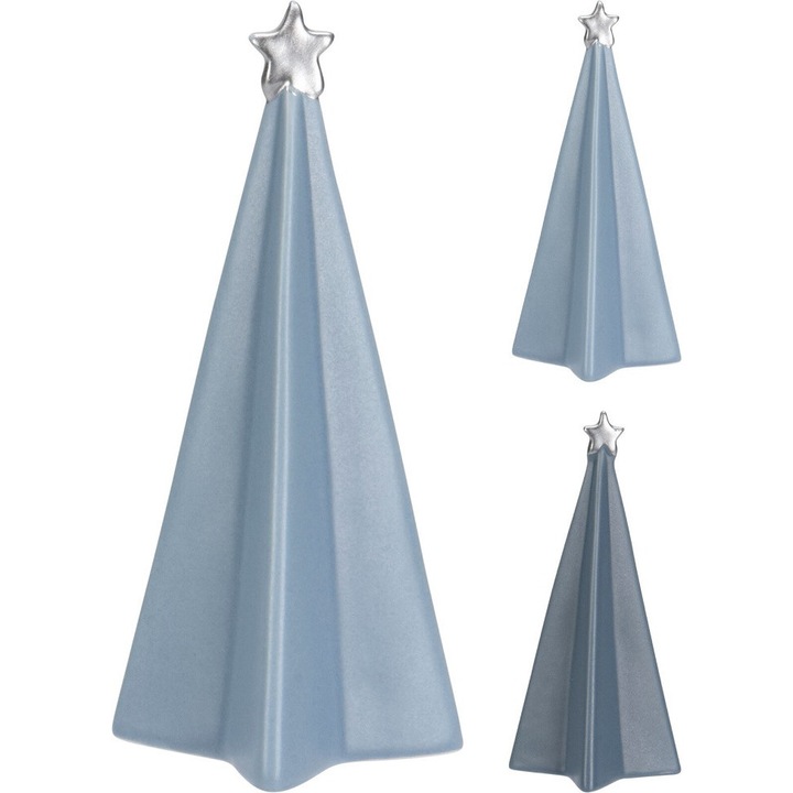 Decoratiune Brad de Craciun cu stea 20 cm - Blue - Xmas